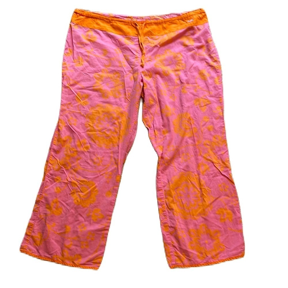 PINK Victoria's Secret Pink and Orange Floral Lounge Pants
